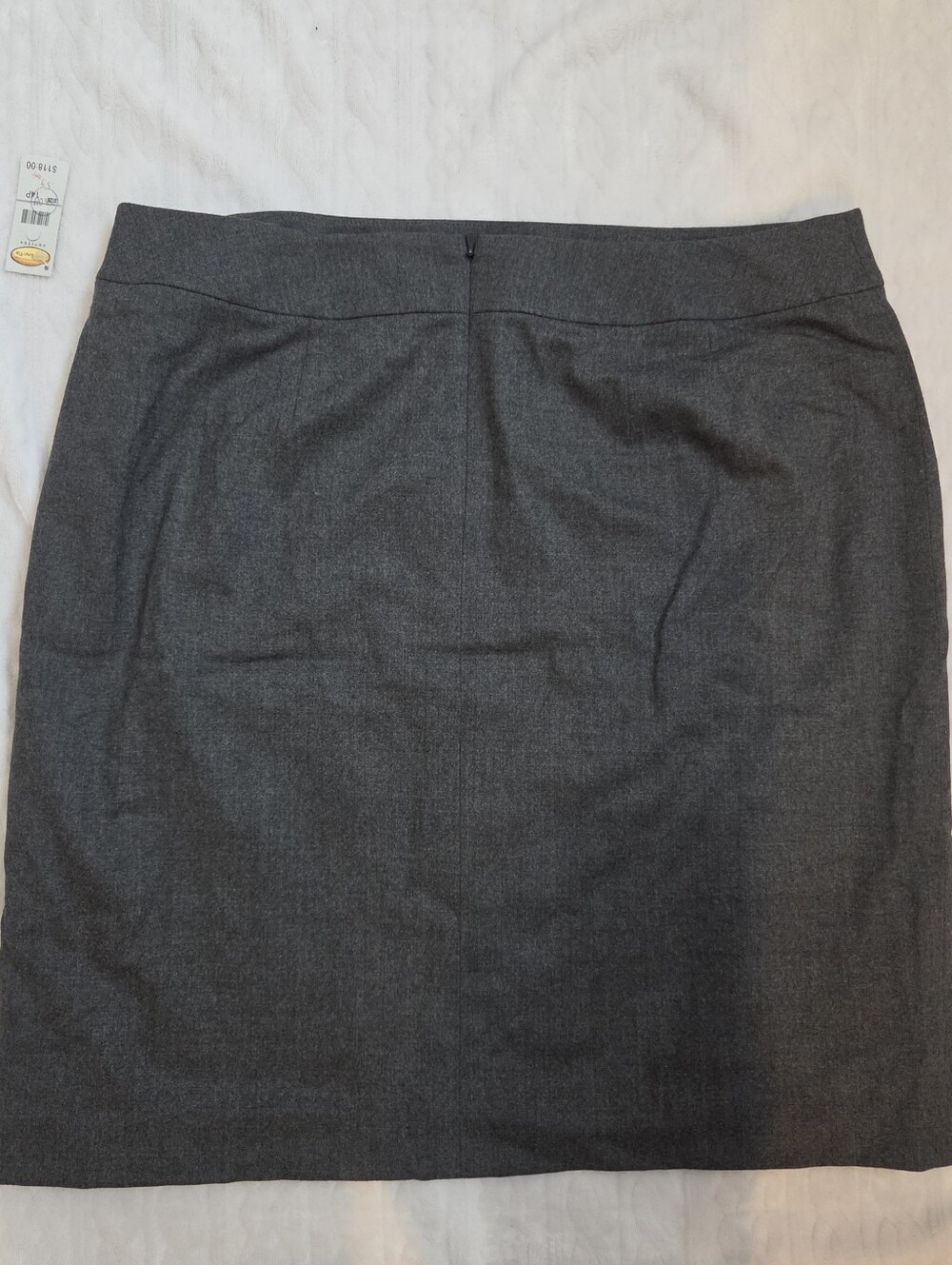 Nwt Talbots Gray Wool Pencil Skirt With Button Detail Workwear Officesiren | 14 - Picture 3 of 8